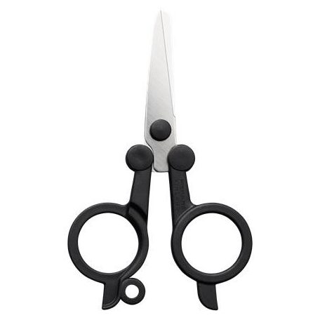 FISKARS Olló, összecsukható, 11 cm, FISKARS "Functional Form Renew", fekete