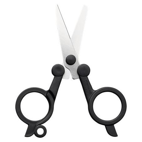 FISKARS Olló, összecsukható, 11 cm, FISKARS "Functional Form Renew", fekete