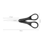 FISKARS Olló, papírvágó, 18 cm, FISKARS "Essential", fekete