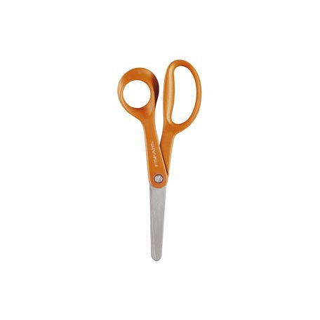 FISKARS Olló, iskolai, 13 cm, FISKARS "First", narancssárga