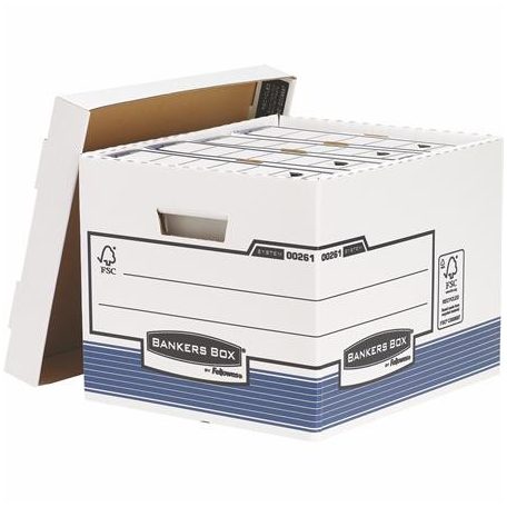 FELLOWES Archiválókonténer, karton, standard, "BANKERS BOX® SYSTEM by FELLOWES®", kék