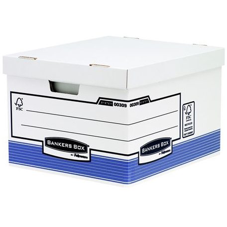 FELLOWES Archiválókonténer, karton, nagy, "BANKERS BOX® SYSTEM by FELLOWES®", kék