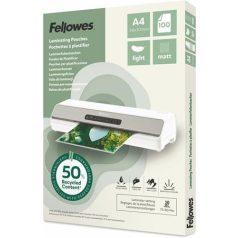   FELLOWES Meleglamináló fólia, 80 mikron, A4, matt, 100 db, FELLOWES "Light"