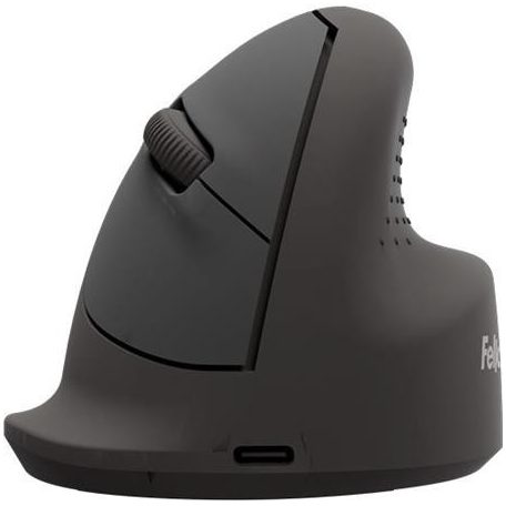FELLOWES Egér, vezeték nélküli, optikai, vertikális, közepes méret, FELLOWES "Breyta™", fekete