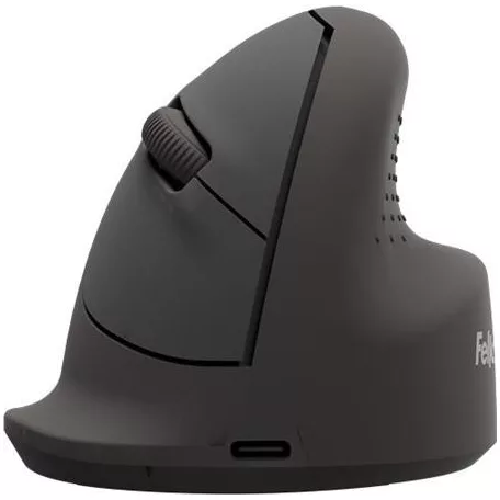 FELLOWES Egér, vezeték nélküli, optikai, vertikális, közepes méret, FELLOWES "Breyta™", fekete