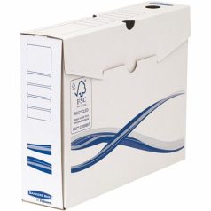   FELLOWES Archiválódoboz, A4, 80 mm, FELLOWES "Bankers Box Basic", kék-fehér