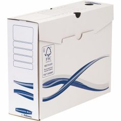   FELLOWES Archiválódoboz, A4+, 100 mm, FELLOWES "Bankers Box Basic", kék-fehér