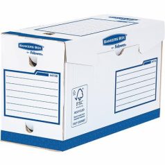   FELLOWES Archiválódoboz, extra erős, A4+, 150 mm, FELLOWES "Bankers Box Basic", kék- fehér