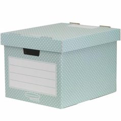   FELLOWES Tároló doboz, karton, 33,3x28,5x39 cm FELLOWES, "Style", zöld-fehér