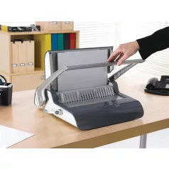   FELLOWES Spirálozógép, fém spirálkötéshez, manuális, 130 lap, FELLOWES "Quasar Wire"