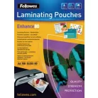 FELLOWES Meleglamináló fólia, 80 mikron, A4, fényes, öntapadó, 100 db, FELLOWES