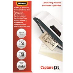   FELLOWES Meleglamináló fólia, 125 mikron, 65x95 mm, fényes, 100 db, FELLOWES