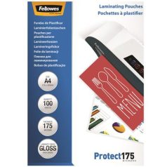   FELLOWES Meleglamináló fólia, 175 mikron, A4, fényes, 100 db, FELLOWES