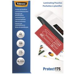   FELLOWES Meleglamináló fólia, 175 mikron, A3, fényes, 100 db, FELLOWES