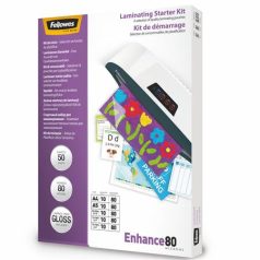   FELLOWES Meleglamináló fólia, 80 mikron, fényes, 50 db, FELLOWES