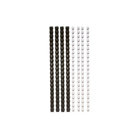 FELLOWES Spirál, műanyag, 6 mm, 10-20 lap, FELLOWES, 25 db, fekete