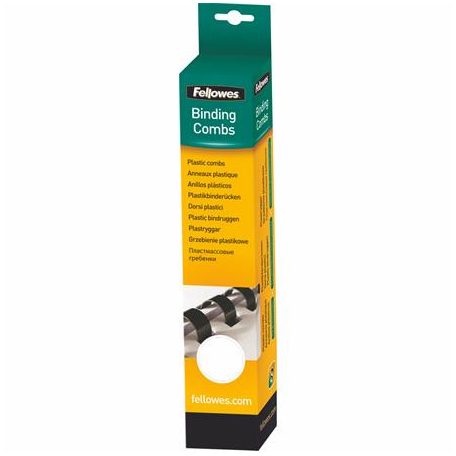 FELLOWES Spirál, műanyag, 12 mm, 56-80 lap, FELLOWES, 25 db, fehér