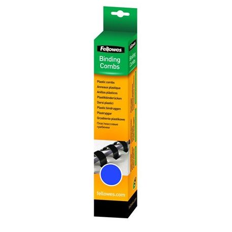 FELLOWES Spirál, műanyag, 12 mm, 56-80 lap, FELLOWES, 25 db, kék