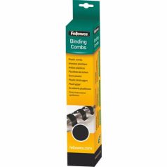   FELLOWES Spirál, műanyag, 12 mm, 56-80 lap, FELLOWES, 25 db, fekete