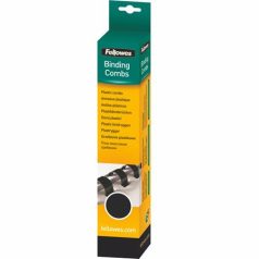   FELLOWES Spirál, műanyag, 14 mm, 81-100 lap, FELLOWES, 25 db, fekete