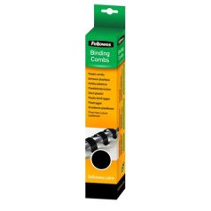   FELLOWES Spirál, műanyag, 16 mm, 101-120 lap, FELLOWES, 25 db, fekete