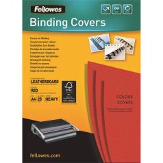   FELLOWES Hátlap, A4, 250 g, matt, FELLOWES "Delta", piros, 25 db