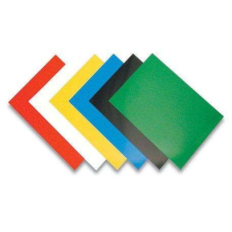 FELLOWES Hátlap, A4, 250 g, fényes, FELLOWES "Chromolux", fekete