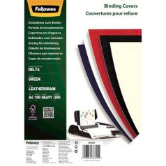   FELLOWES Hátlap, A4, 250 g, matt, FELLOWES "Delta", zöld, 100 db