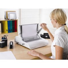   FELLOWES Spirálozógép, műanyag spirálkötéshez, manuális, 300 lap, FELLOWES "Pulsar+"