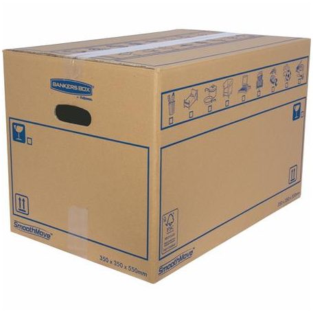 FELLOWES Költöztető doboz, 35x35X55 cm, FELLOWES "SmoothMove™ Everyday"