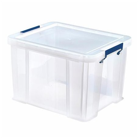 FELLOWES Műanyag tároló doboz, átlátszó, 36 liter, FELLOWES, "ProStore™"