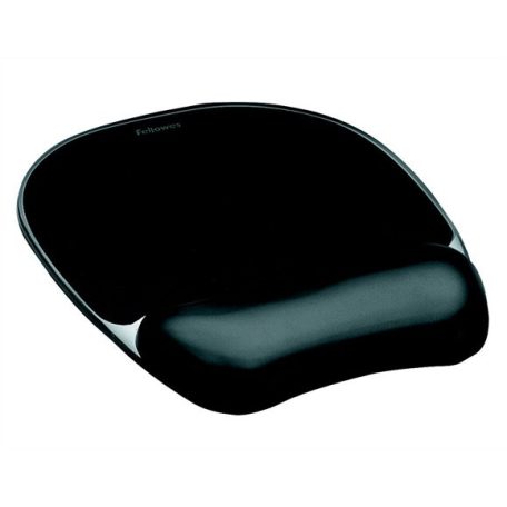 FELLOWES Egéralátét csuklótámasszal, géltöltésű, FELLOWES "Crystal™ Gel", fekete