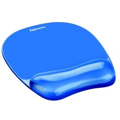   FELLOWES Egéralátét csuklótámasszal, géltöltésű, FELLOWES "Crystal™ Gel", kék