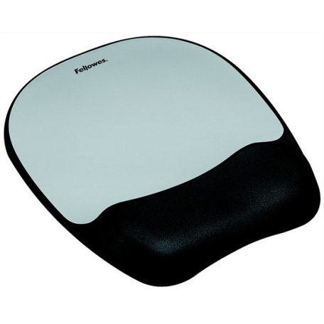 FELLOWES Egéralátét csuklótámasszal, habtöltésű, FELLOWES "Memory Foam", szürke