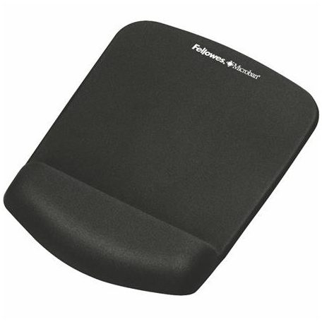 FELLOWES Egéralátét csuklótámasszal, habtöltésű, FELLOWES "PlushTouch™", fekete