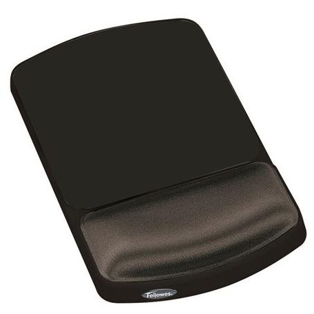FELLOWES Egéralátét csuklótámasszal, géltöltésű, állítható, FELLOWES "Premium Gel", grafitszürke