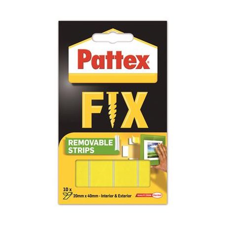 HENKEL Ragasztócsík, kétoldalas, visszaszedhető, 20 x 40 mm, HENKEL "Pattex Fix"