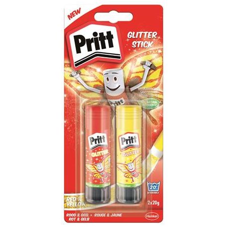 HENKEL Ragasztóstift, 2x20 g, glitteres, HENKEL "Pritt"