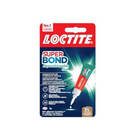HENKEL Pillanatragasztó gél, 3 g, HENKEL "Loctite Super Bond Repositionable Gel"