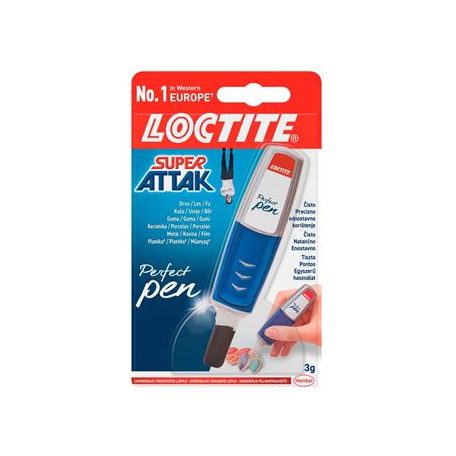 HENKEL Pillanatragasztó, 3 g, HENKEL "Loctite Super Bond CREATIVE Perfect Pen"