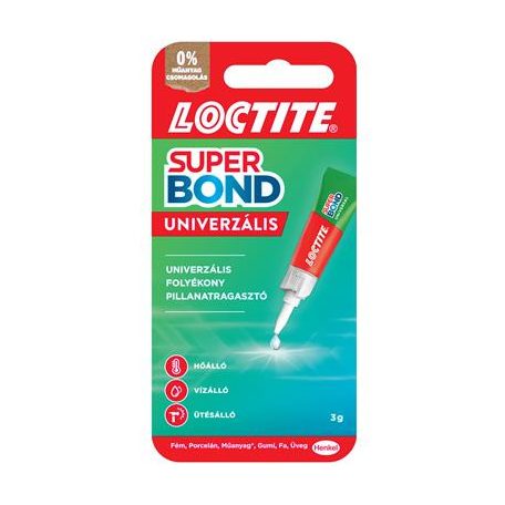 HENKEL Pillanatragasztó, 3 g, HENKEL "Loctite Super Bond Liquid"