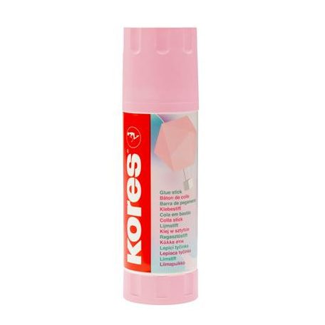 KORES Ragasztóstift, pasztell színű tokban, 2x40 g, KORES, vegyes színek
