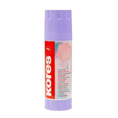 KORES Ragasztóstift, pasztell színű tokban, 2x40 g, KORES, vegyes színek