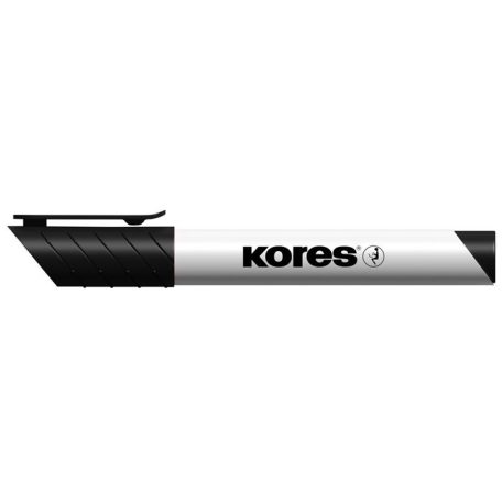 KORES Tábla- és flipchart marker, 1-3 mm, kúpos, KORES "K-Marker", fekete