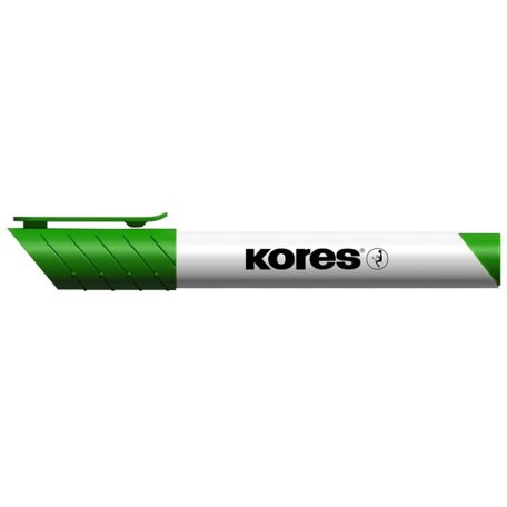 KORES Tábla- és flipchart marker, 1-3 mm, kúpos, KORES "K-Marker", zöld