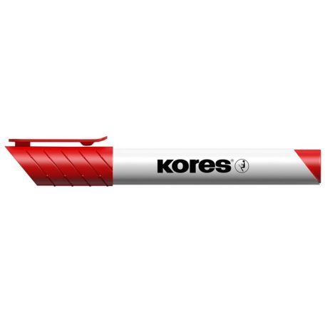 KORES Tábla- és flipchart marker, 1-3 mm, kúpos, KORES "K-Marker", piros