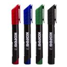 KORES Alkoholos marker, 3-5 mm, kúpos, KORES "K-Marker XP1", 4 különböző szín