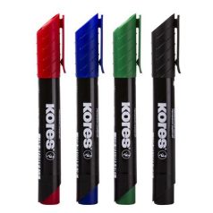   KORES Alkoholos marker, 3-5 mm, kúpos, KORES "K-Marker XP1", 4 különböző szín