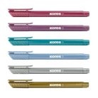KORES Ecsetirón készlet, KORES "Metallic Style", 6 metál szín