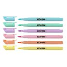 KORES Ecsetirón készlet, KORES "Pastel Style", 6 pasztell szín